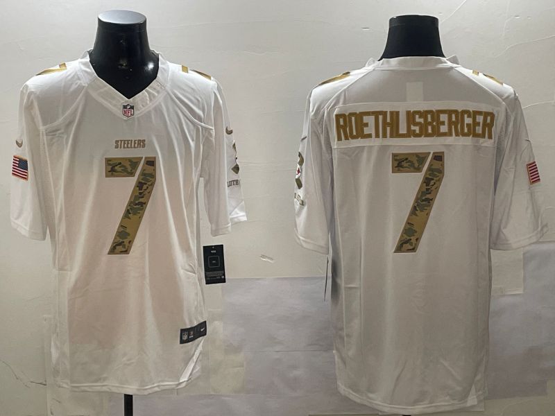 Men Pittsburgh Steelers #7 Roethlisberger White admiral 2024 Nike Limited NFL Jersey style 2->houston texans->NFL Jersey